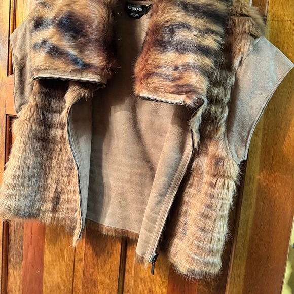 Bebe Brown Teddy Jacket Soft Textured Coat in good condition. Sz. M - Picture 1 of 5